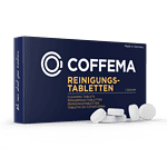 Eine Packung 1 Gramm Coffema Reinigungstabletten 30 Stück für Kaffeevollautomaten und Gastromaschinen mit Tabletten