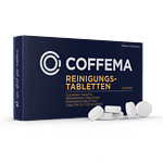 Eine Packung 2 Gramm Coffema Reinigungstabletten 30 Stück für Kaffeevollautomaten und Gastromaschinen mit Tabletten