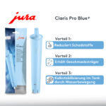 Eine Packung mit 4 Jura Claris Pro Blue+ Filterpatronen