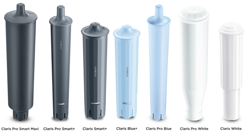 Overview of all Jura Claris filters